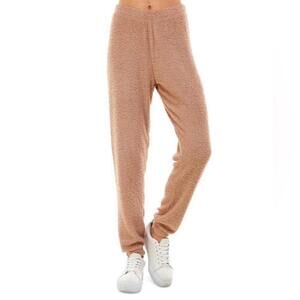 New Ultra Flirt Juniors' Teddy Jogger Pants Warm Taupe, Brand New XLarge